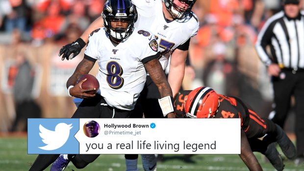 Lamar Jackson Receives Congratulations For Unanimously Winning The