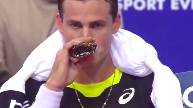 Vasek Pospisil Sipping Maple Syrup From The Bottle Is The Most Canadian Thing We Ve Seen Article Bardown