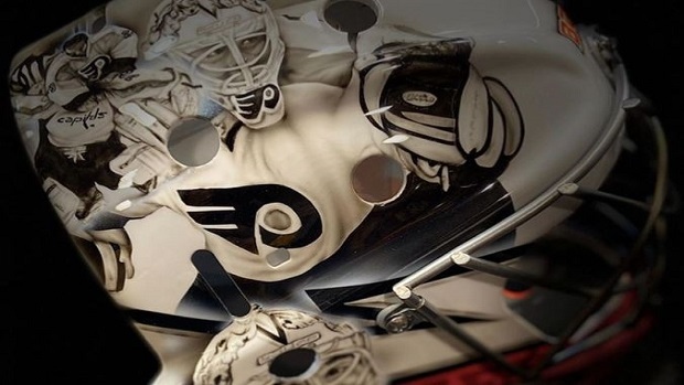Philadelphia Flyers Goalie CARTER HART Pays Tribute To His Dad's Favourite  Band FOO FIGHTERS With New Mask - BraveWords
