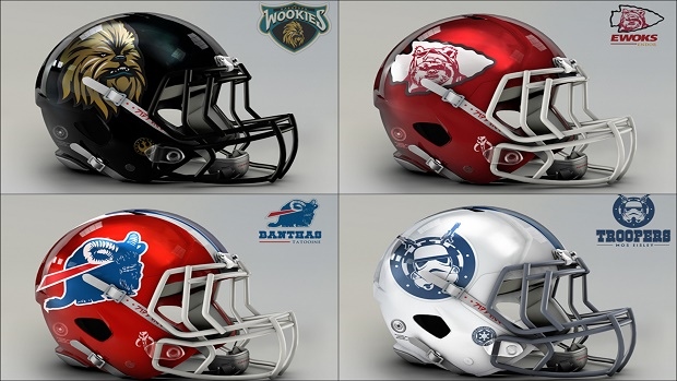 NFL helmets