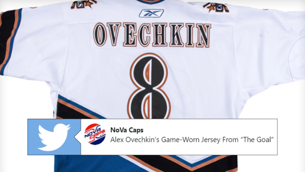 High Bid For Alex Ovechkin's Game-Worn Jersey From “The Goal” Game  Currently At $33,000