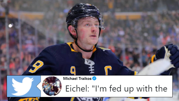 Jack Eichel voiced his frustration over not making the playoffs for the ...