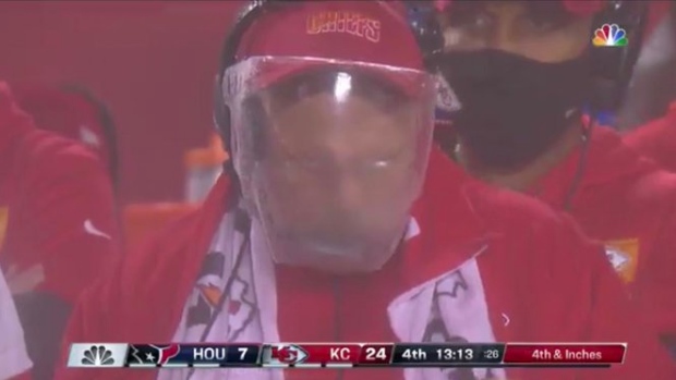 The evolution of Andy Reid's face mask, from foggy shield to