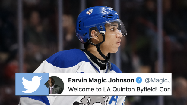 LA Kings: Quinton Byfield's response to Magic Johnson was perfect