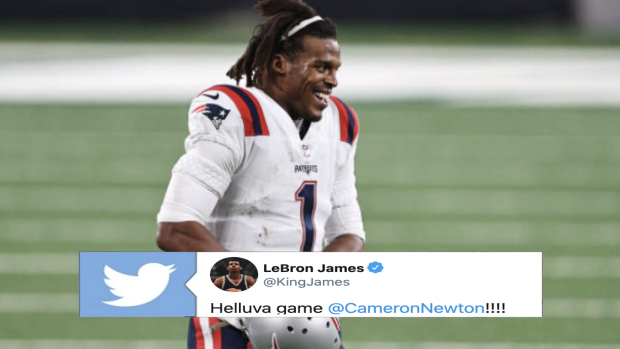 Cam Newton, LeBron James tweet