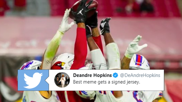 DeAndre Hopkins offers signed jersey for best meme of his game