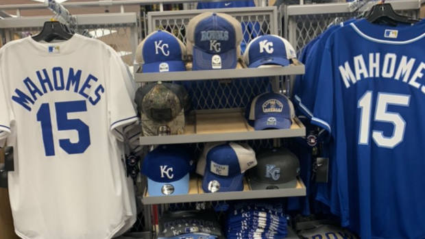 A fan online shared this hilarious photo of a sea of Patrick Mahomes Kansas City Royals Jerseys