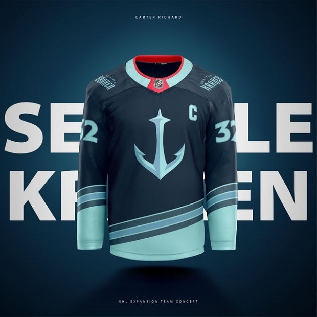 Hockey fans are going to love this beautiful Seattle Kraken third