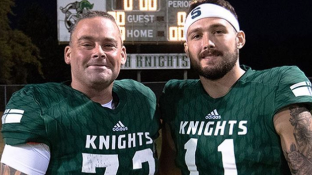 This Father-Son duo got to live a lifelong dream of playing football ...