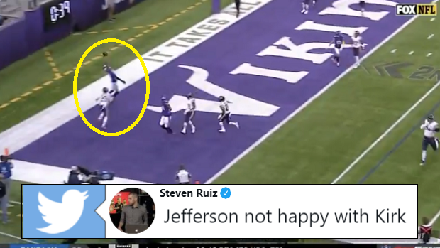 Hot mic catches Justin Jefferson frustrated with Cousins