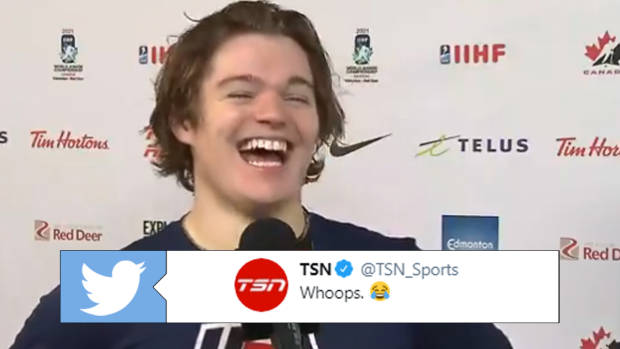 Cole caulfield accidentally cussed during an interview 
