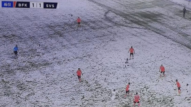 Soccer in the snow