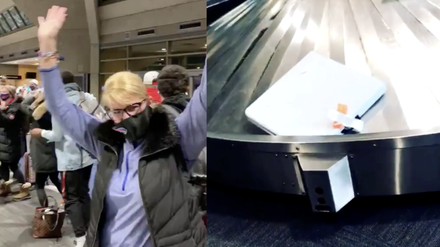 Bills fan flies tables into Kansas City (Watch) 