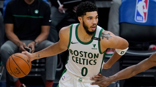 Celtics 'managing' Jayson Tatum's wrist as star sits out Raptors