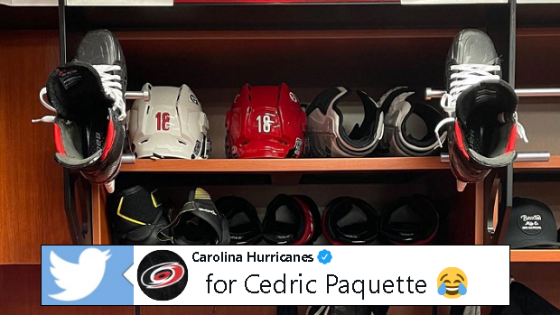 The Hurricanes Surprised Cedric Paquette With A Great Name Plate For His First Practice Article Bardown