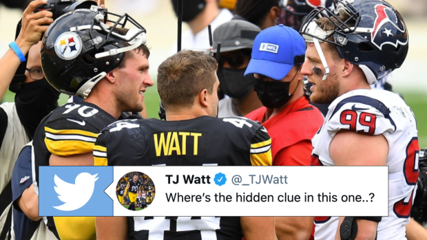 via T.J. Watt (@_TJWatt) / via Joe Sargent, Getty Images