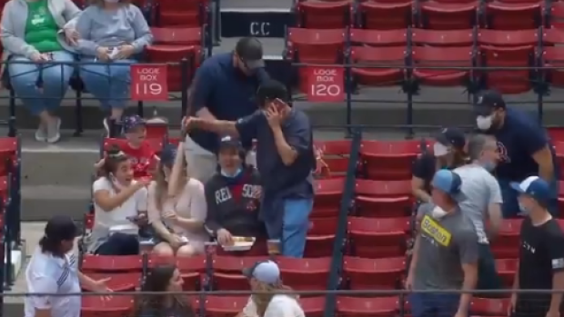 Fan catches bat