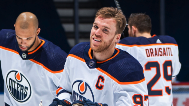 Connor McDavid , (Mark Blinch/NHLI via Getty Images)