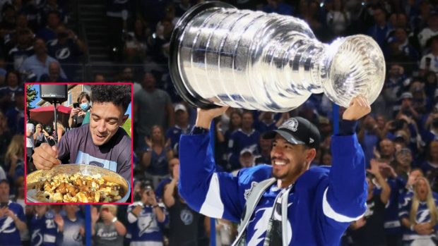 A2D Radio on Instagram: “@mathyjoz21 was EATING POUTINE out of the Stanley  Cup. Yes, that really happened 