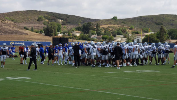 Joint practice with Raiders and Rams ends early after prolonged brawl