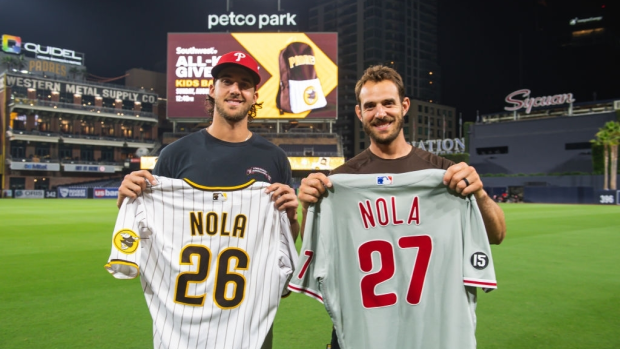 Nola brothers face each other for first time as major leaguers