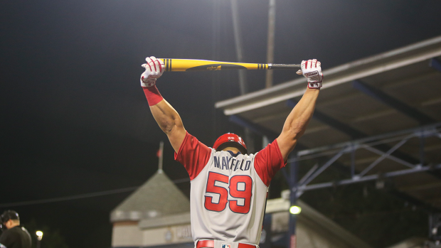 Jack Mayfield , (Rob Tringali/MLB Photos via Getty Images)