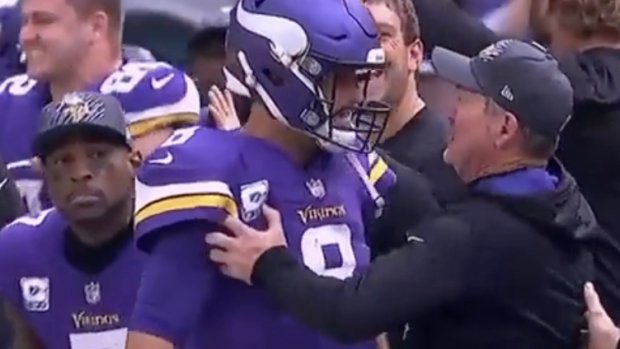 CHECK THIS OUT - Kirk Cousins MIC'D UP during uncomfortable celebration  with Mike Zimmer (VOL 2) 