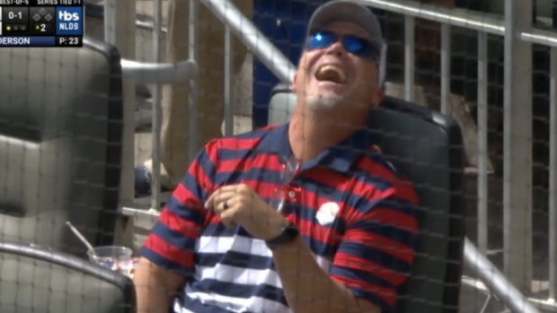 Braves: Chipper Jones has trouble with pop fly at Truist Park (Video)