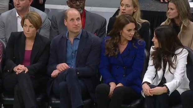 Prince William Kate Middleton Boston Celtics game