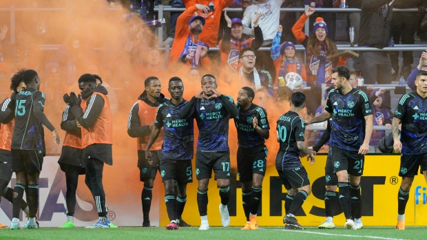 FC Cincinnati celebrates