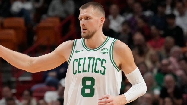 Boston Celtics' Kristaps Porzingis Exits Against Miami Heat After ...