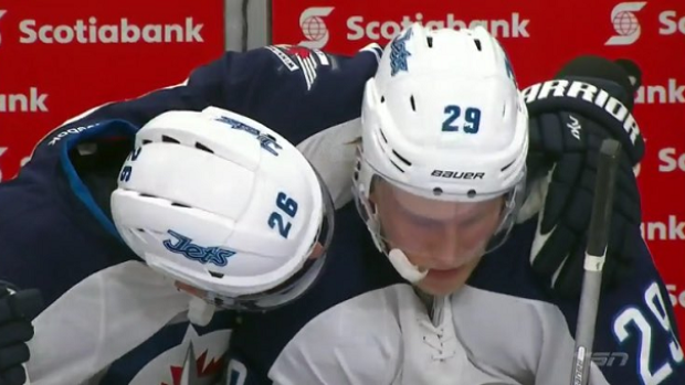 Blake Wheeler and Patrik Laine