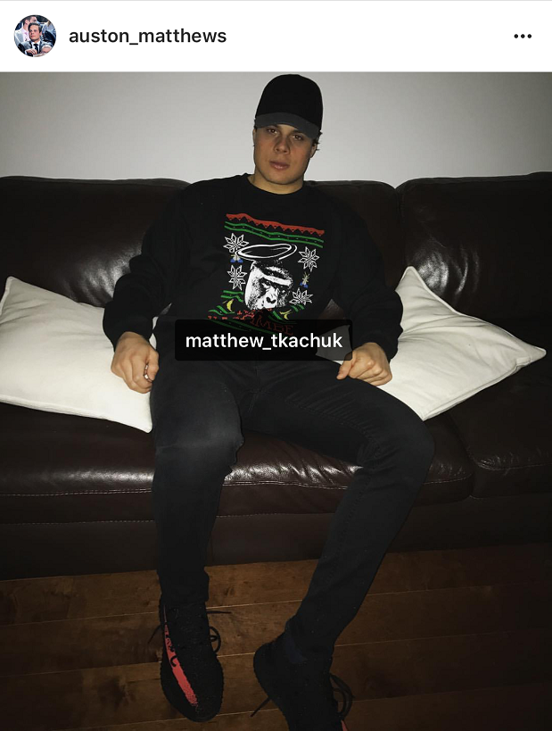 Auston Matthews secretly roasted Mitch Marner's suit in Instagram tags -  Article - Bardown