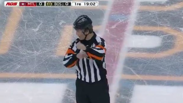 Wes McCauley casually spamming the whistle during a scrum : r/hockey