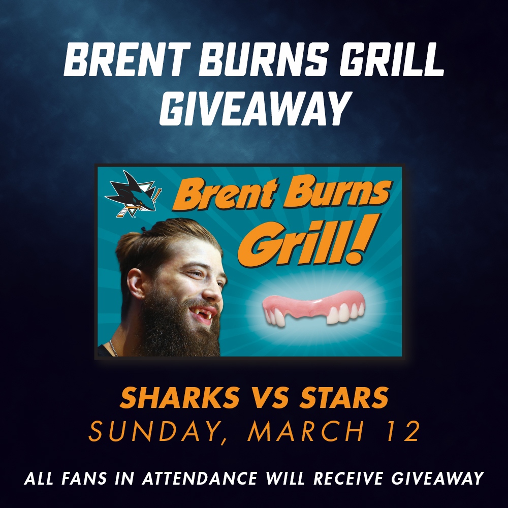 Sharks give fans a chance to be like Brent Burns with fantastic Burns grill  giveaway night - Article - Bardown
