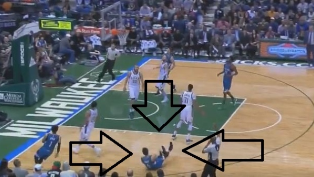 Ricky Rubio circus shot