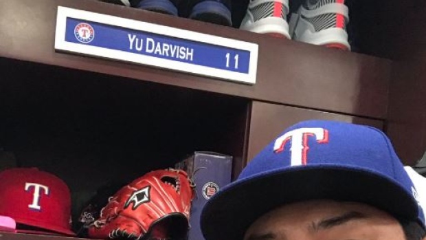 Texas Rangers pitcher Yu Darvish tweets that he had a baby boy