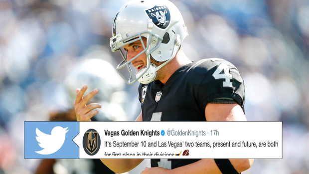 Golden Knights congratulate Raiders on win in Week 1 with funny