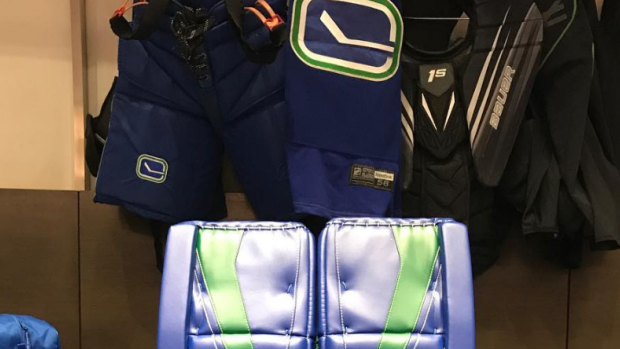 Anders Nilsson honours his newborn son and the You Can Play initiative on  his new Canucks road mask - Article - Bardown