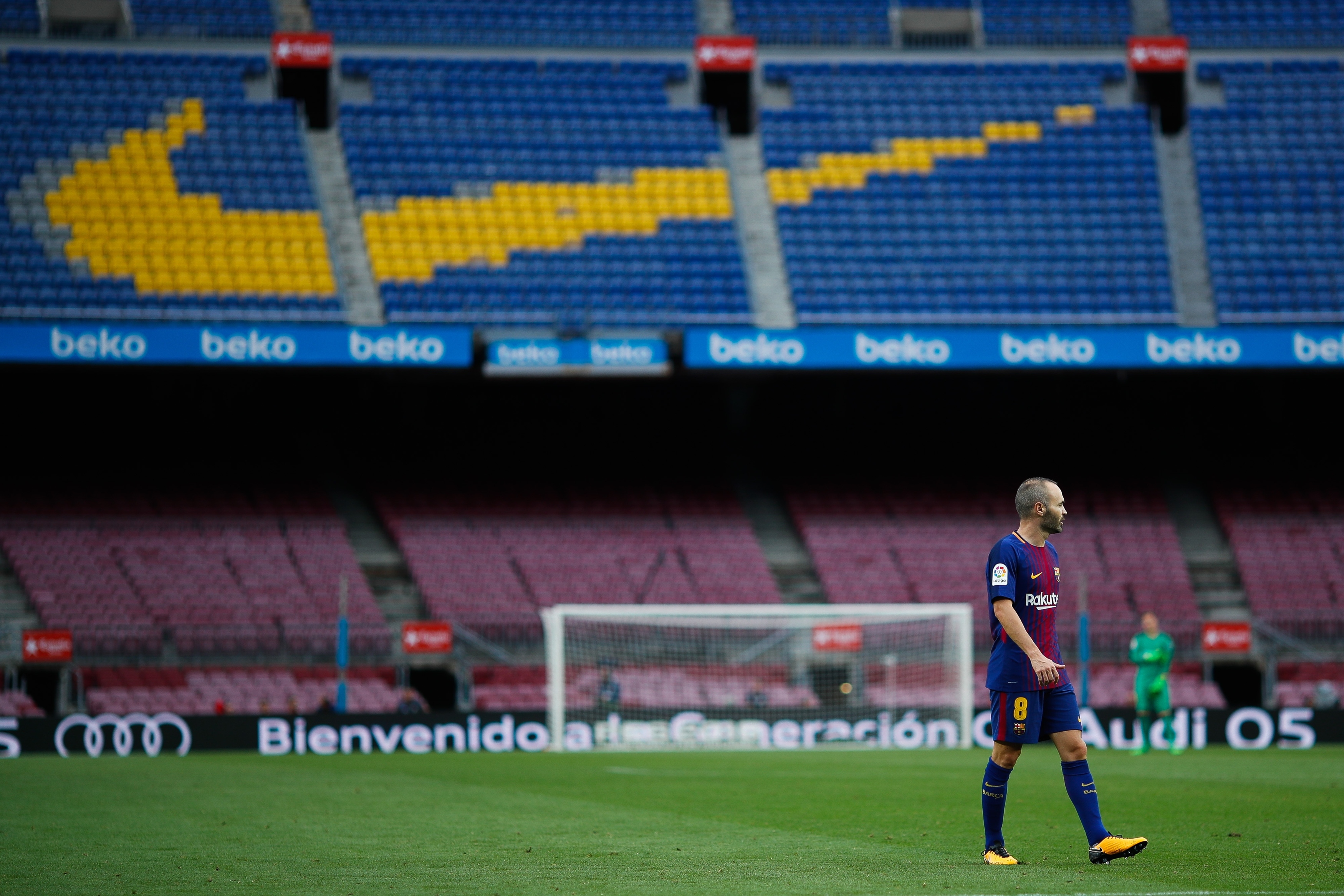 FC Barcelona played in an empty Camp Nou in a closed door match