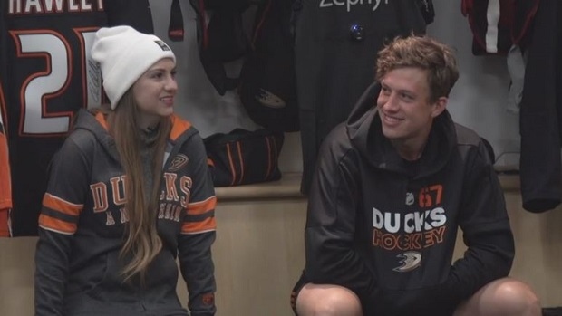 Katie Hawley and Rickard Rakell