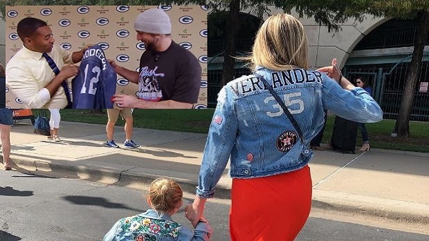 Custom jean jacket trend grows as Kate Upton shows up to Astros