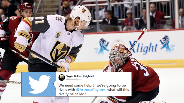 Twitter jokes come flying in after Knights ask for help naming desert ...