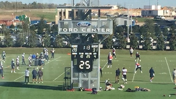 Cowboys coaches use practice scoreboard to remind players about