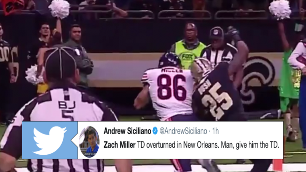 Bears lose Zach Miller to gruesome leg injury on negated touchdown