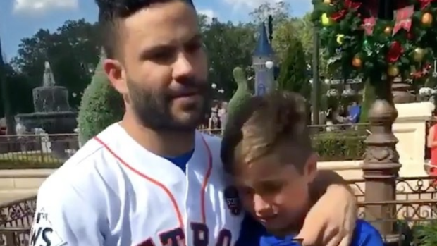 Jose Altuve's gift brings young fan to tears at Disney World