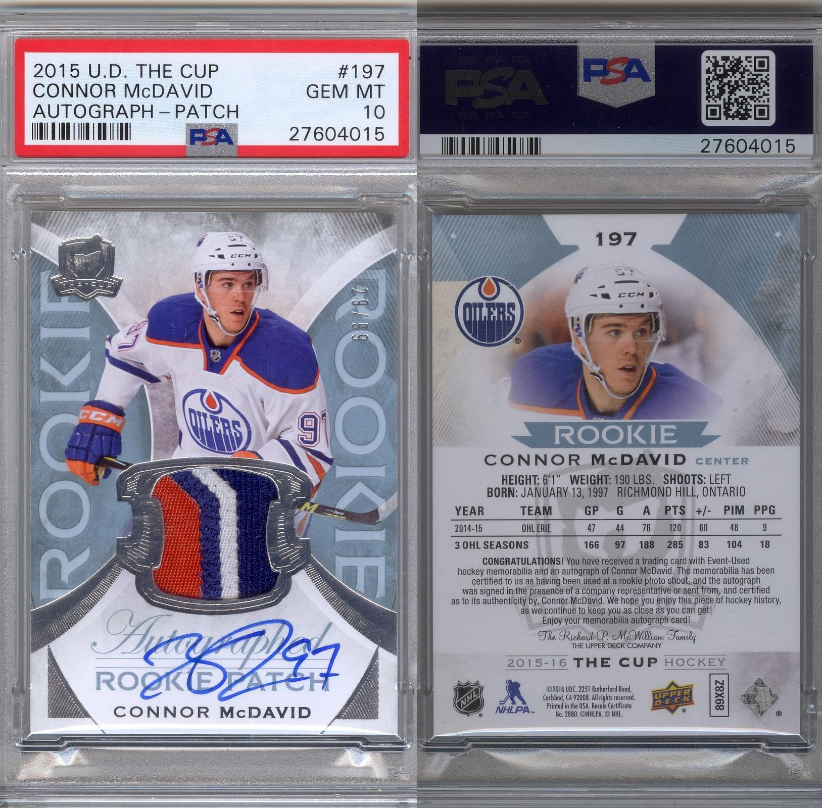 UPDATE: McDavid's most valuable rookie card is about to sell for