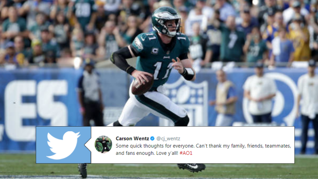 Carson Wentz addresses fans in heartfelt video after season-ending