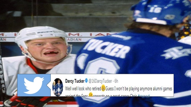 Darcy Tucker and Chris Neil