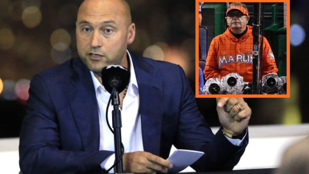 Marlins Man asks Derek Jeter if he knows who he is at town hall